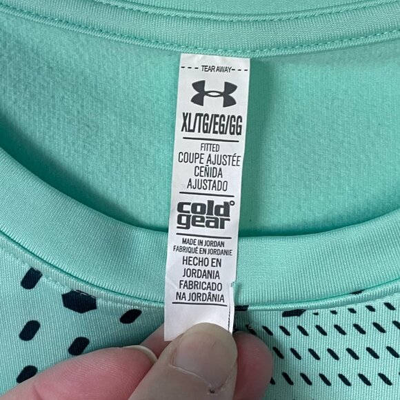 Under Armour ColdGear Crew Neck Long-sleeve Shirt - Mint Green (Size XL) - EUC - Picture 5 of 5